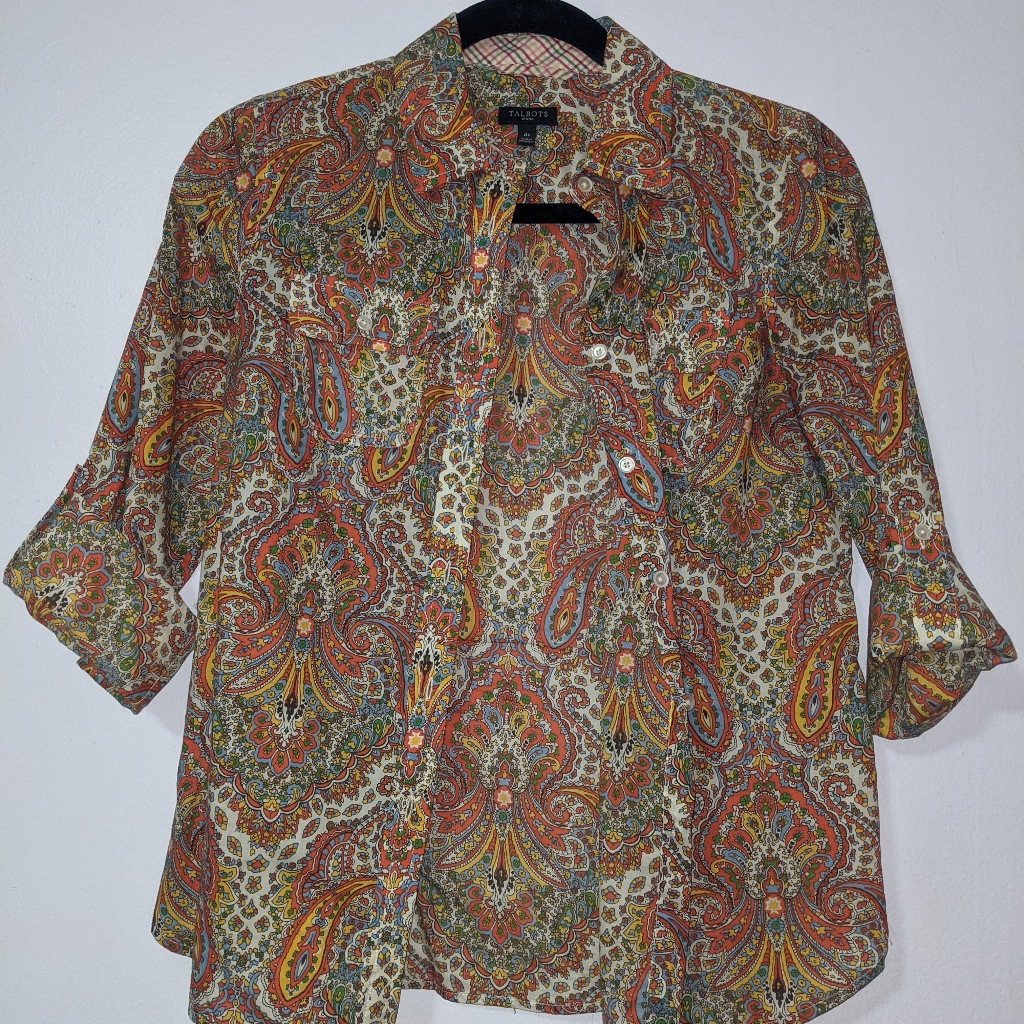 Talbot's Patterned Button Down